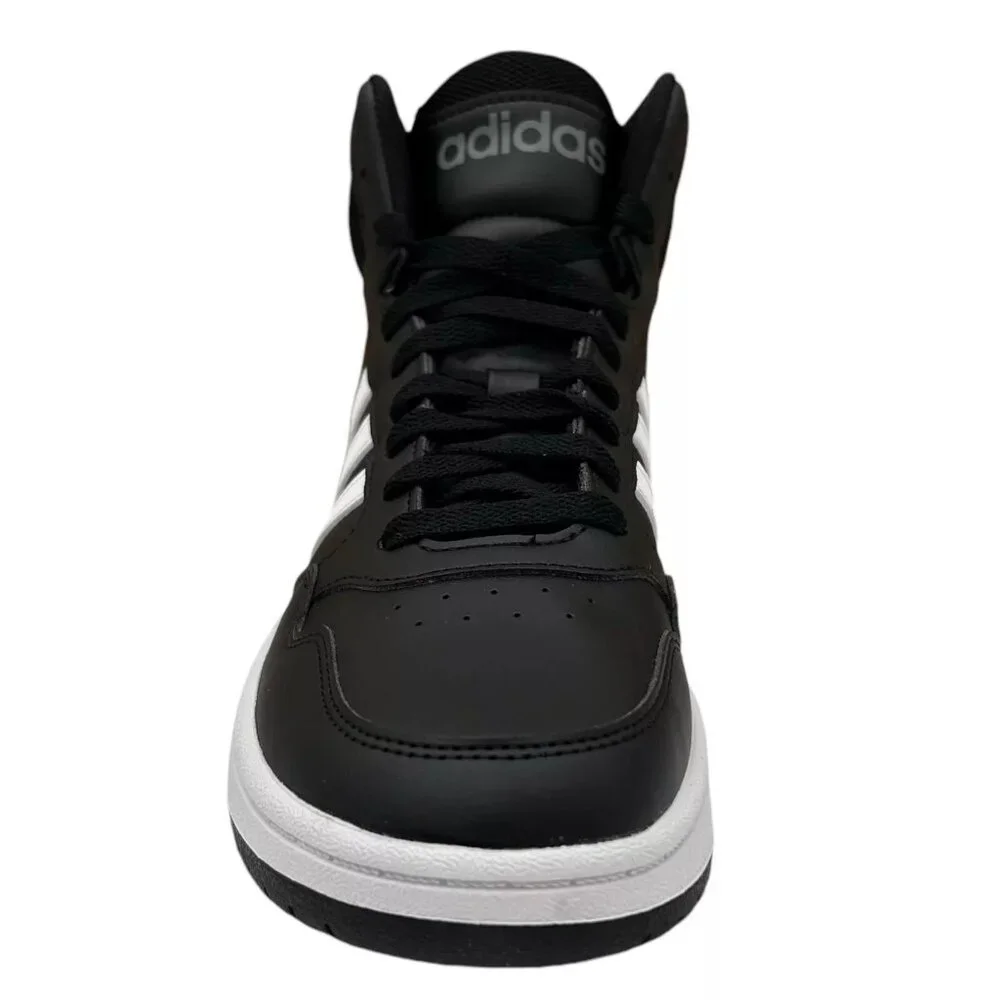 Adidas Hoops 3.0 Mid Top Youth Boys/Girls Basketball Sneaker Size 4‎ Black/White